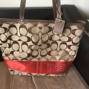 Coach large reversible tote